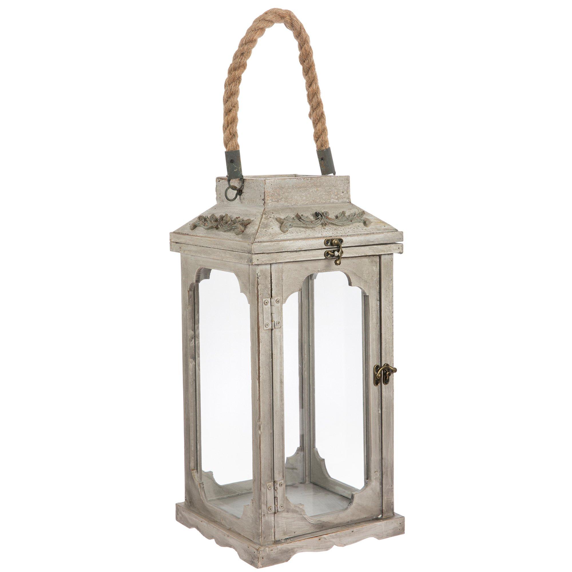 Antique White Wood Lantern Hobby Lobby 1800952