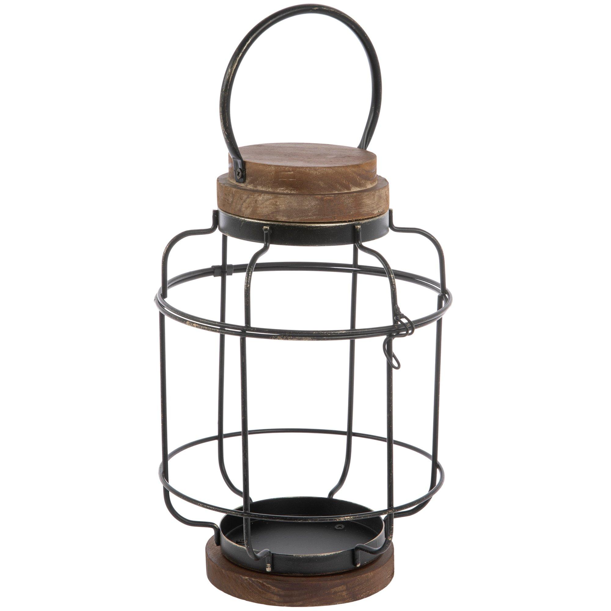 Black & Brown Metal Wire Lantern Hobby Lobby 1800986