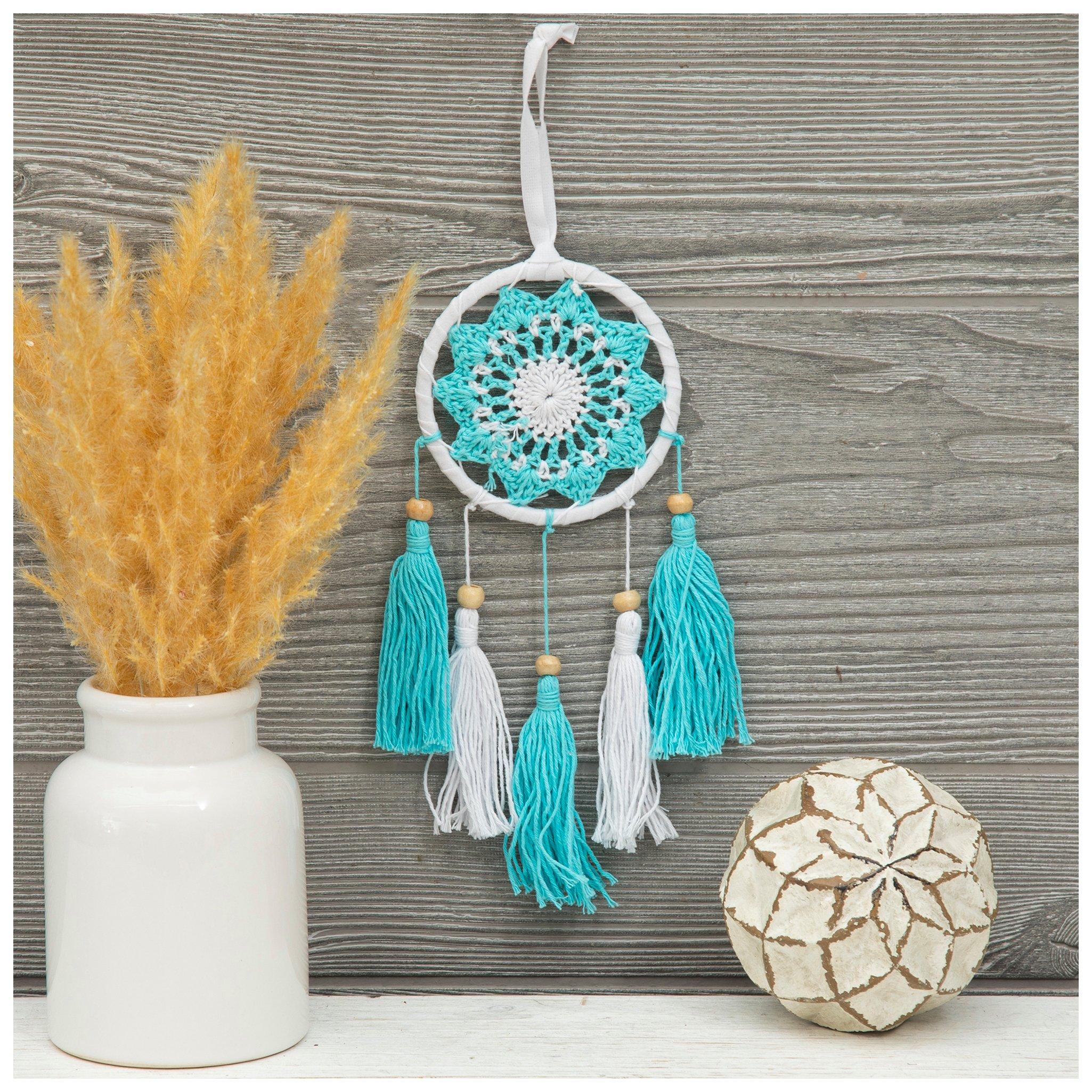 White & Turquoise Crochet Dreamcatcher | Hobby Lobby | 1801984