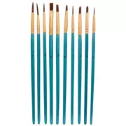 Assorted Taklon Paint Brushes - 10 Piece Set