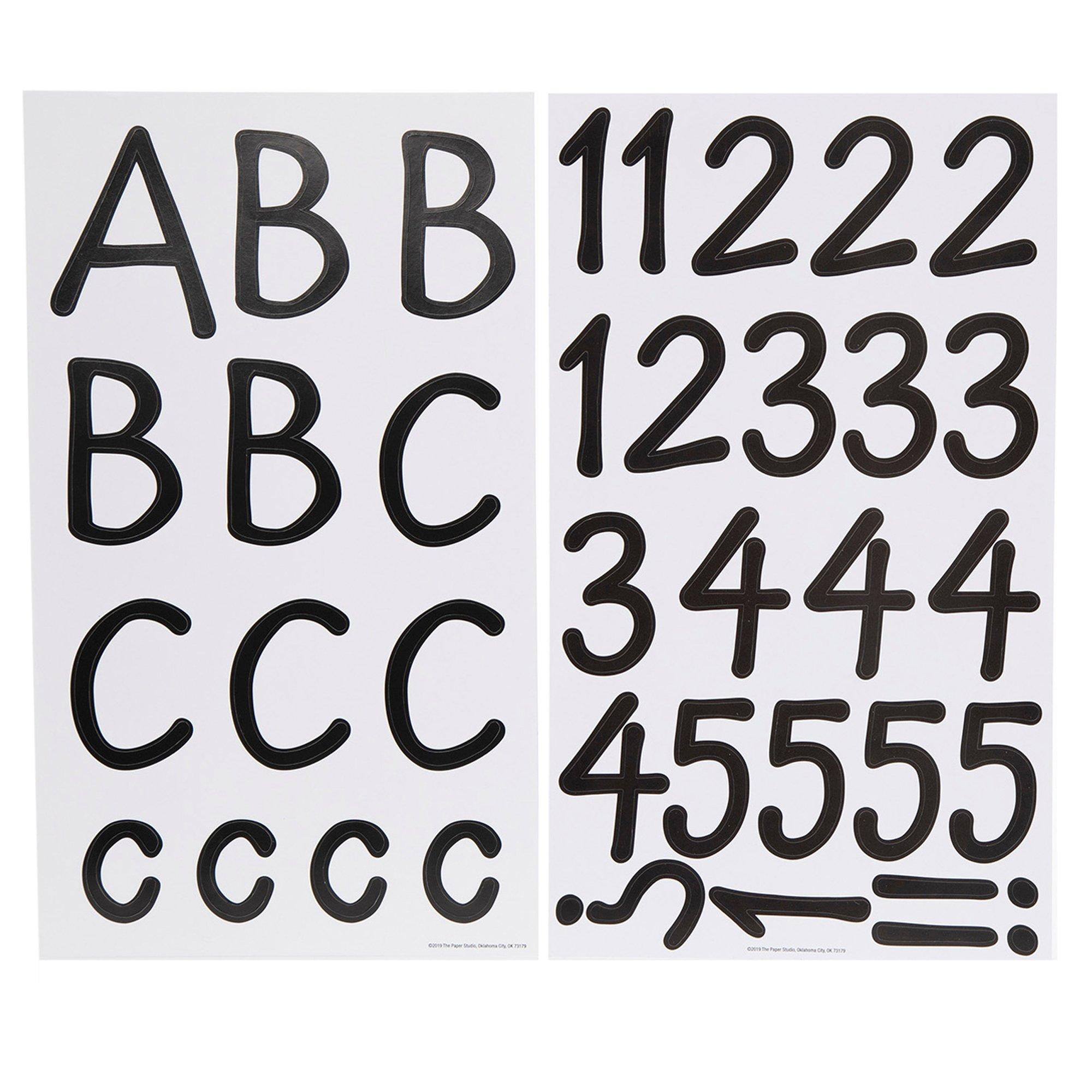 Clabby 1 8 Sheets Vinyl Letter Stickers Letters Decals Self-Adhesive Vinyl  Numbers Kit Alphabet Stickers Mailbox Numbers Sticker Modern R