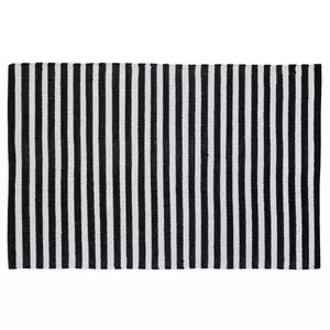Black & White Striped Rug