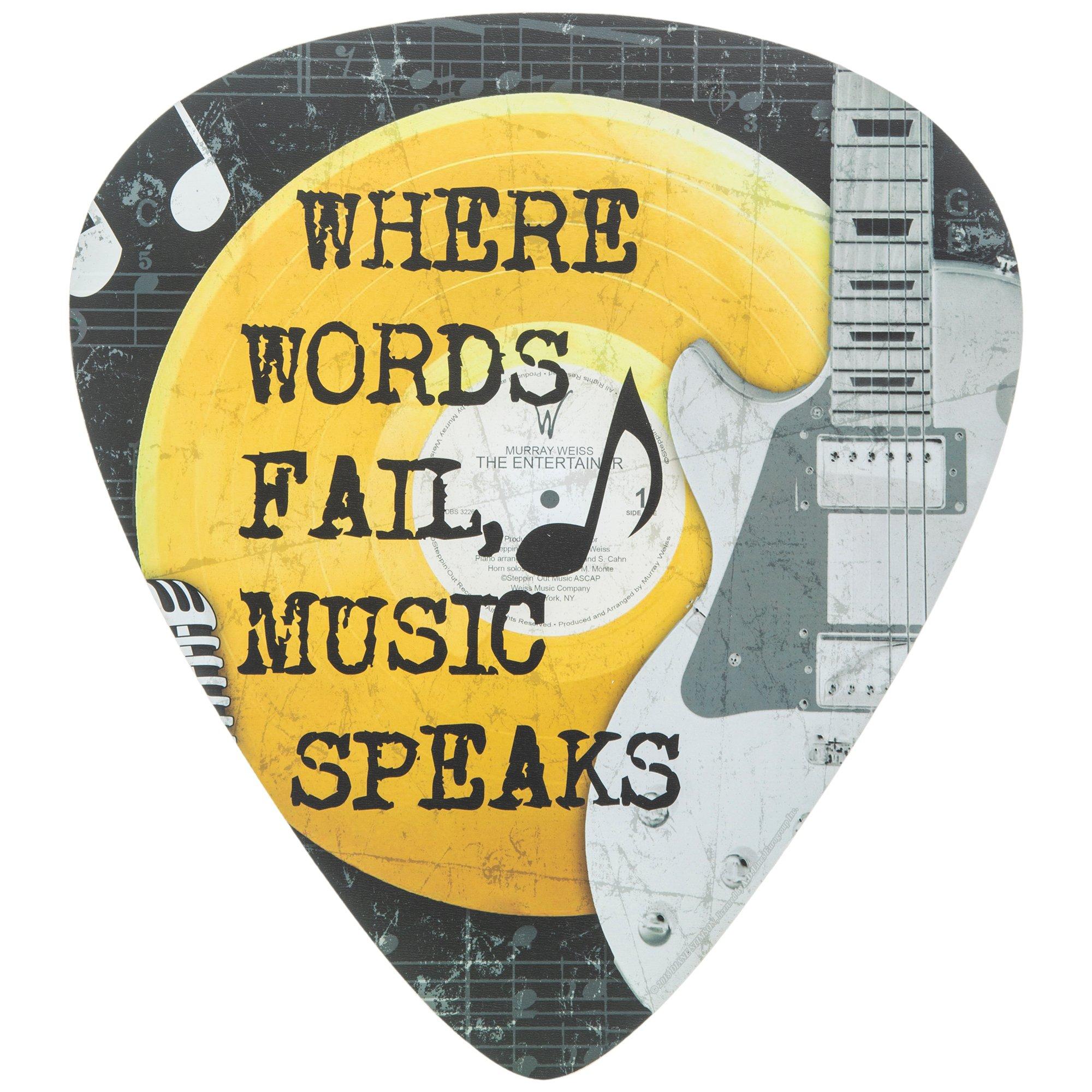 Music Speaks Pick Wood Wall Decor Hobby Lobby 1813153