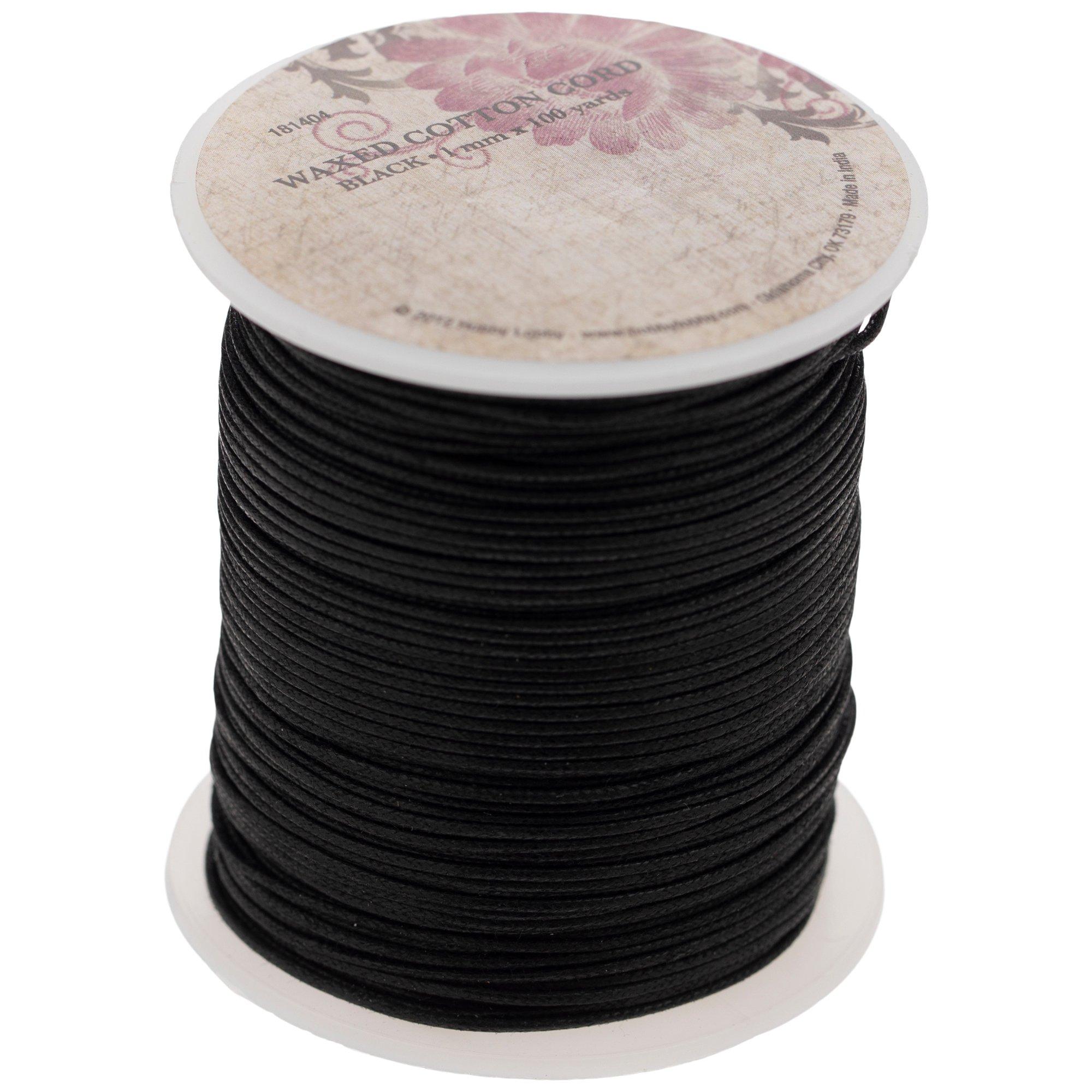 1 Reel - 500 m - Leather sewing waxed thread wax cord 1 mm Color Selectable  ACK