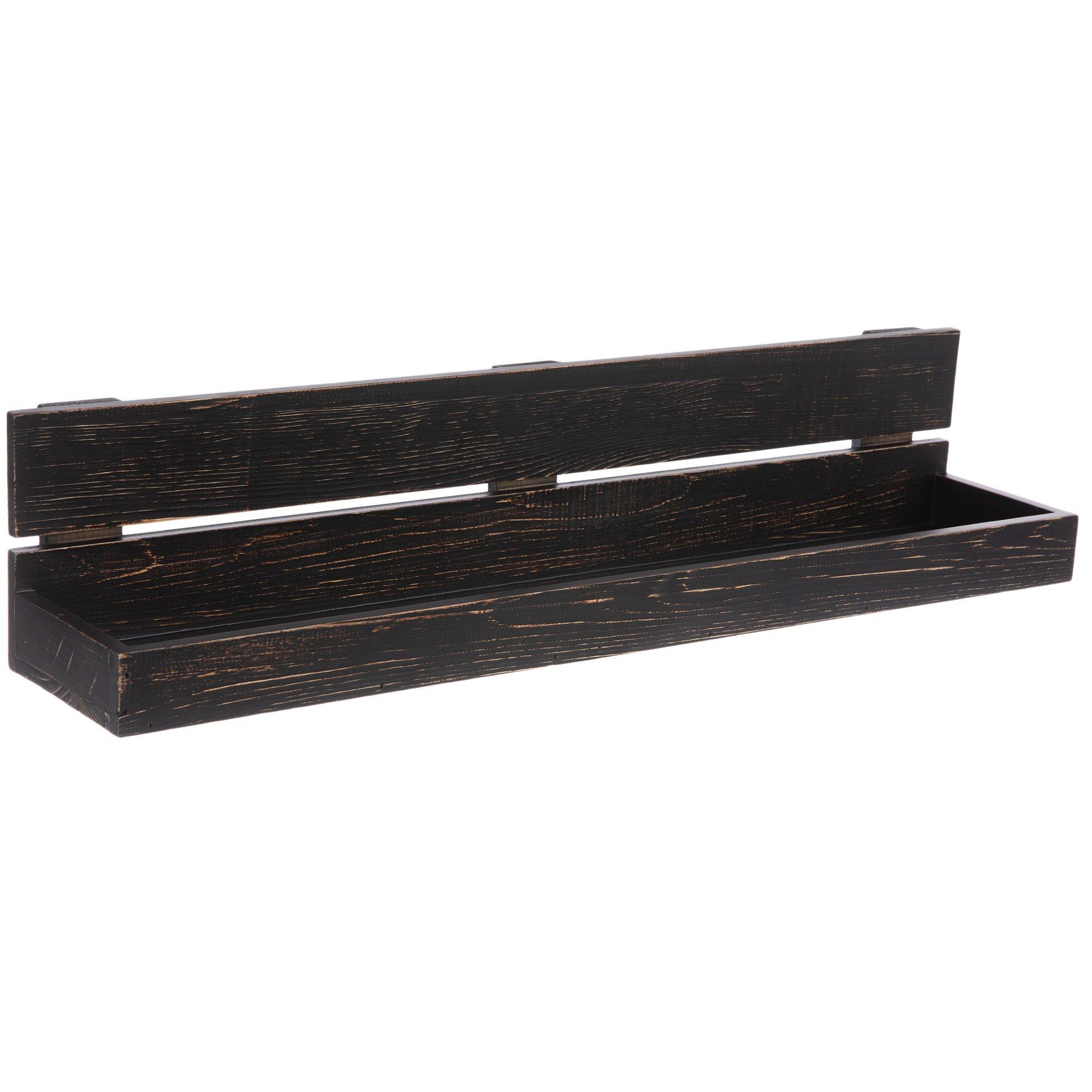 Antique Black Metal Wall Shelf With Hooks, Hobby Lobby