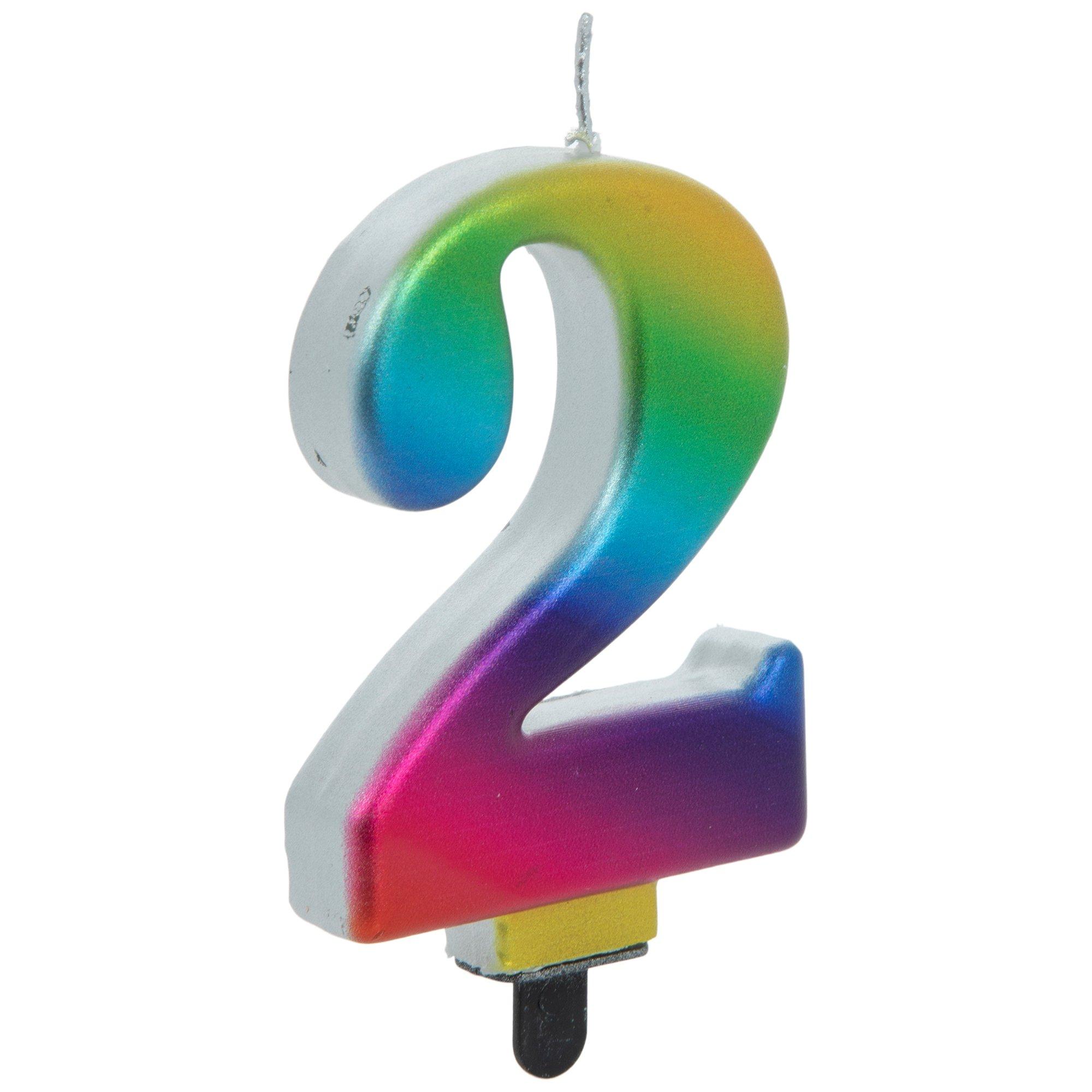 Rainbow Metallic Number Candle Hobby Lobby 1816131