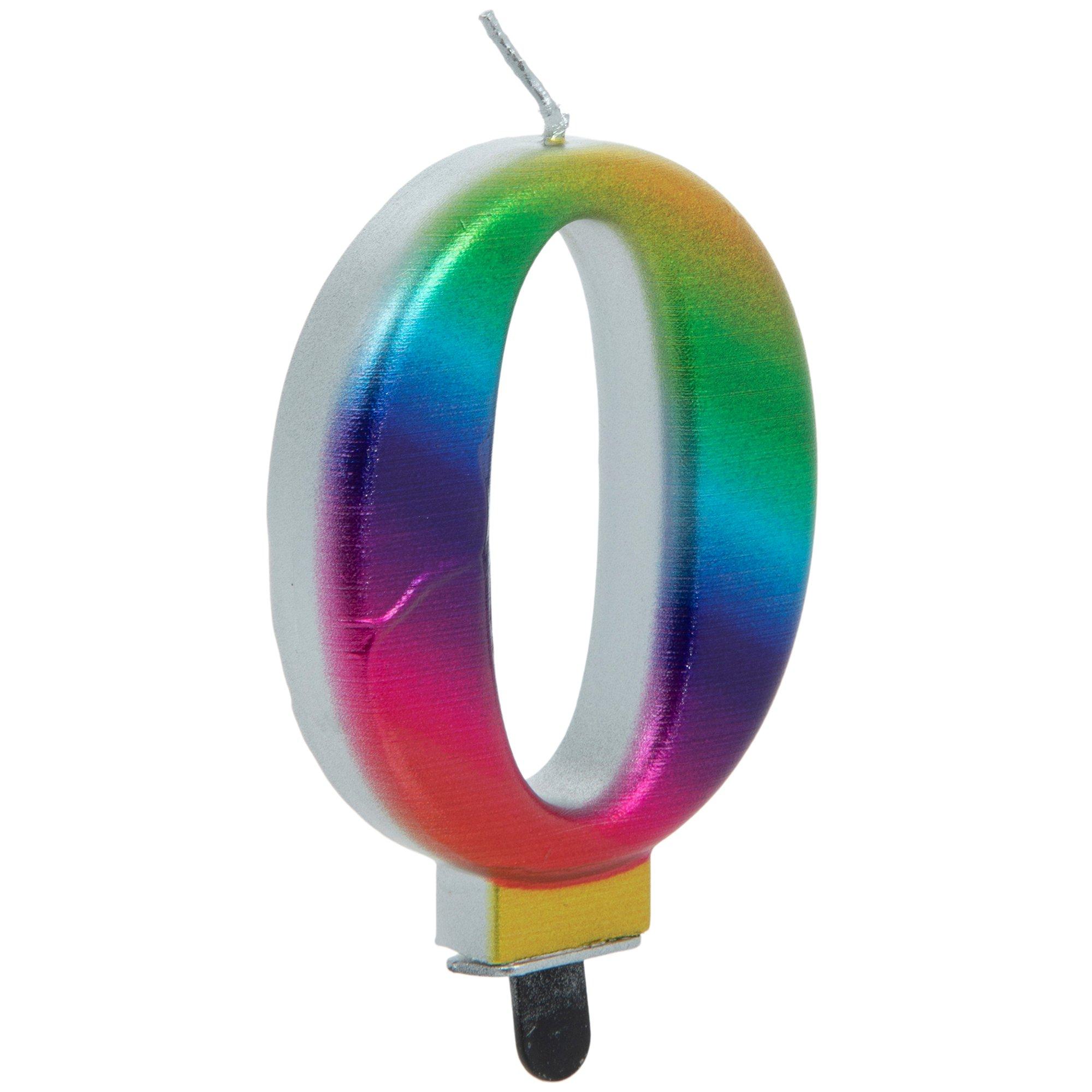 Rainbow Metallic Number Candle Hobby Lobby 1816222