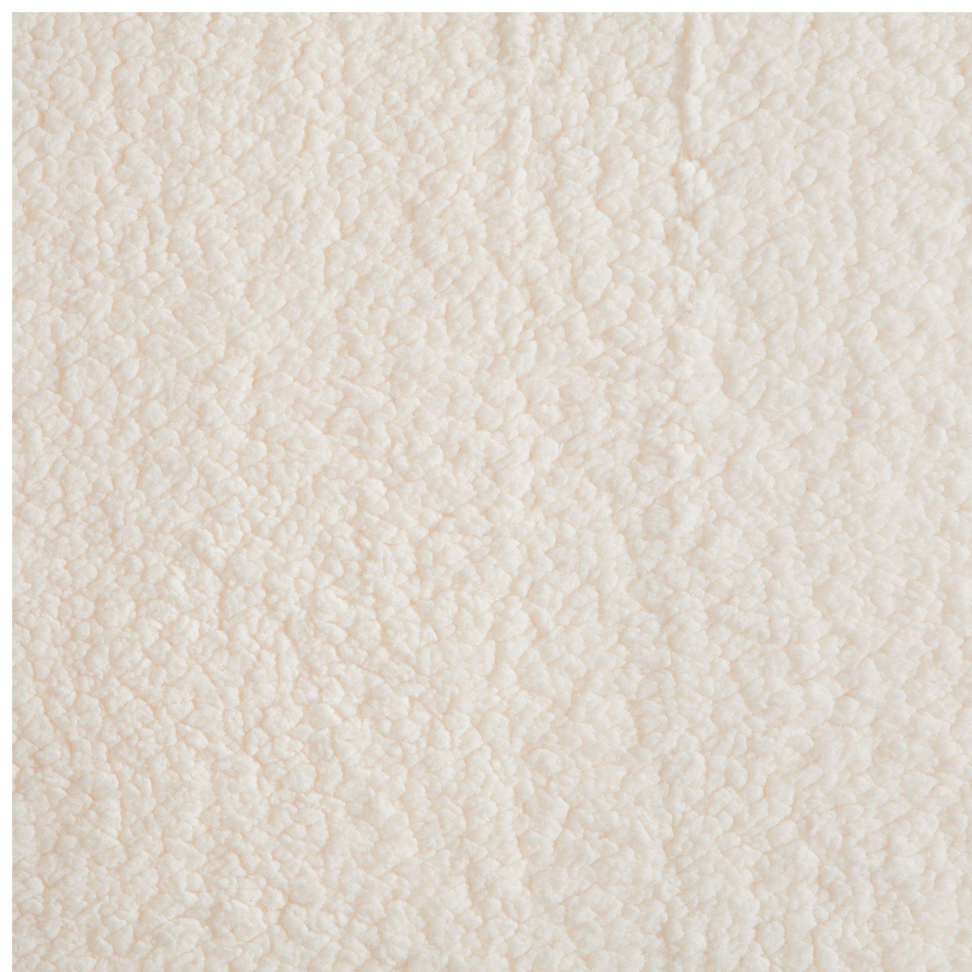 Solid White Sherpa Plush Fleece Fabric