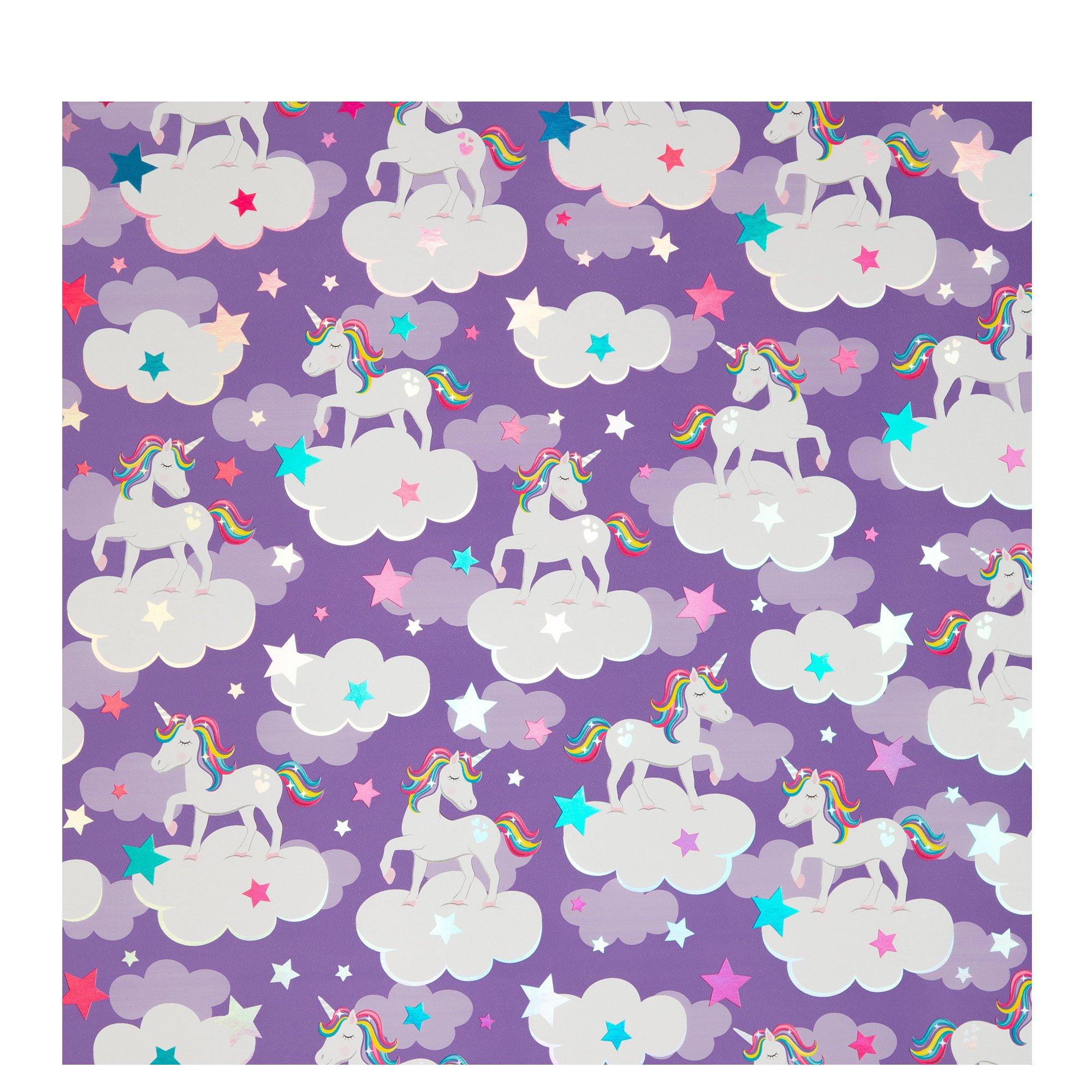 Hallmark Wrapping Paper, 25 sq. ft. (Unicorn Rainbow)