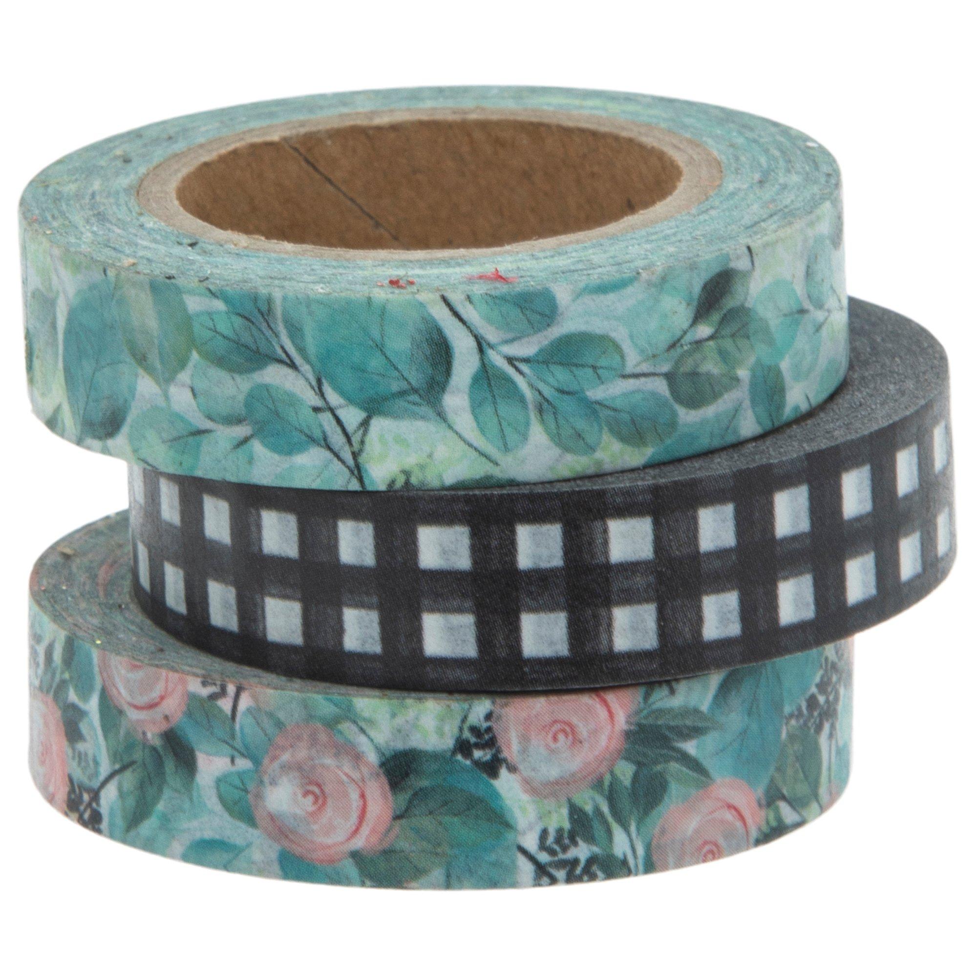 Floral & Buffalo Check Washi Tape Hobby Lobby 1828656