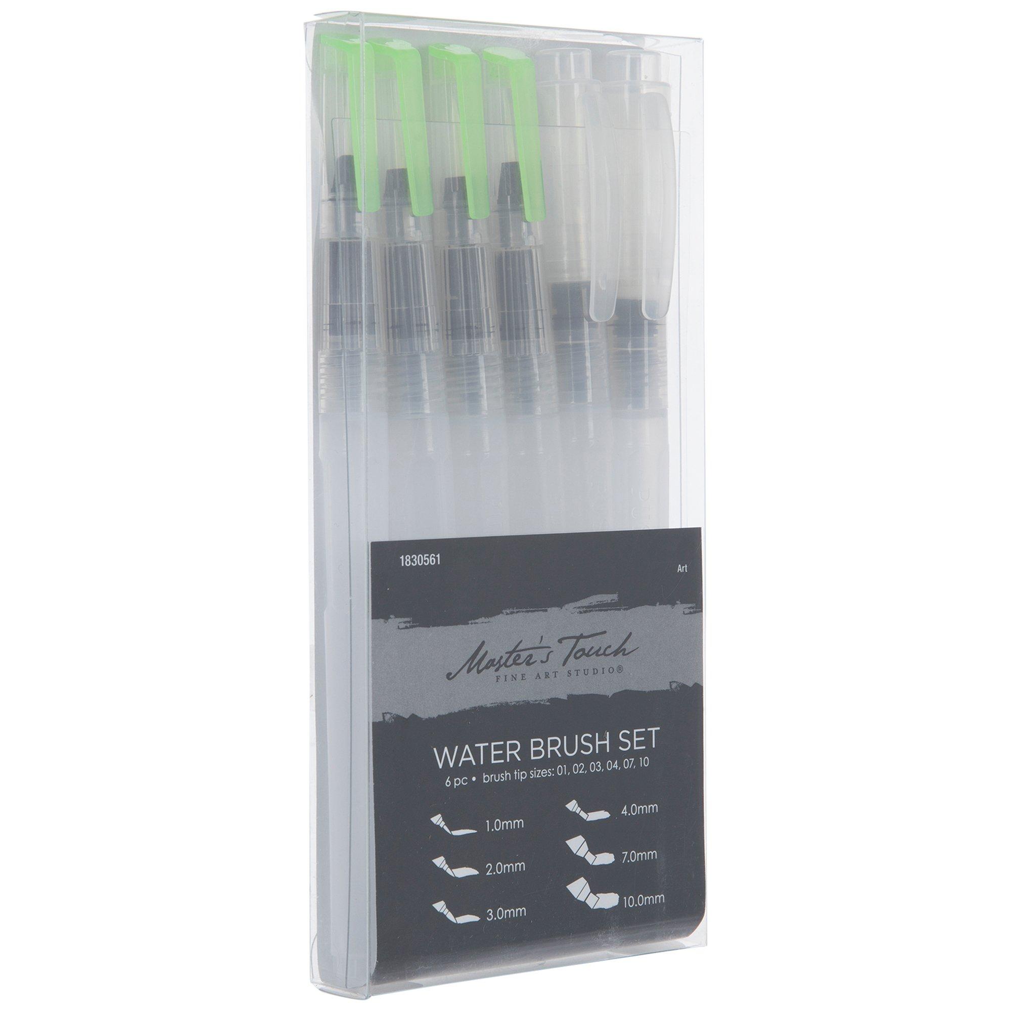 watercolor Brush Pens, set of 6 Refillable Art Water Brush for Painting  Markers
