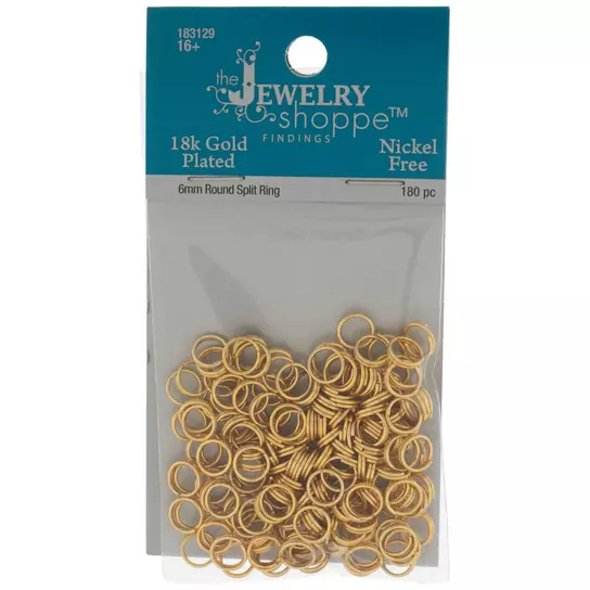 18K Gold Plated Split Rings | Hobby Lobby | 183129