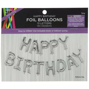 Gold Foil Happy Birthday Balloon Banner, Hobby Lobby