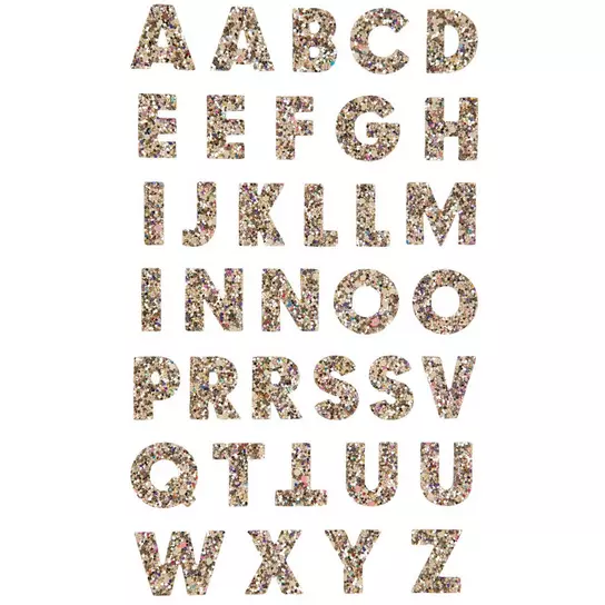 Glitter & Rhinestones Alphabet Stickers, Hobby Lobby