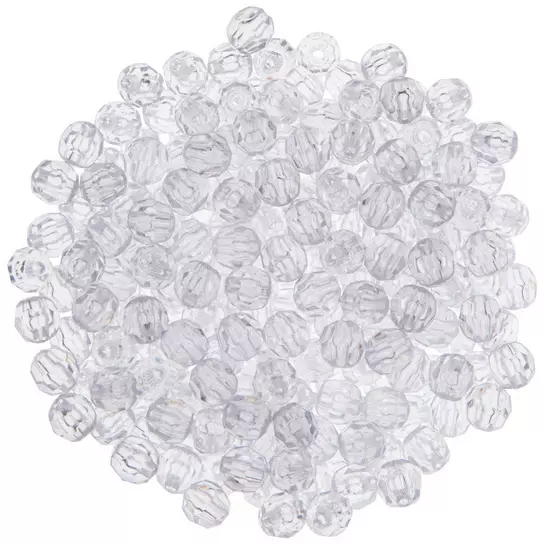 Clear Faceted Beads, Hobby Lobby