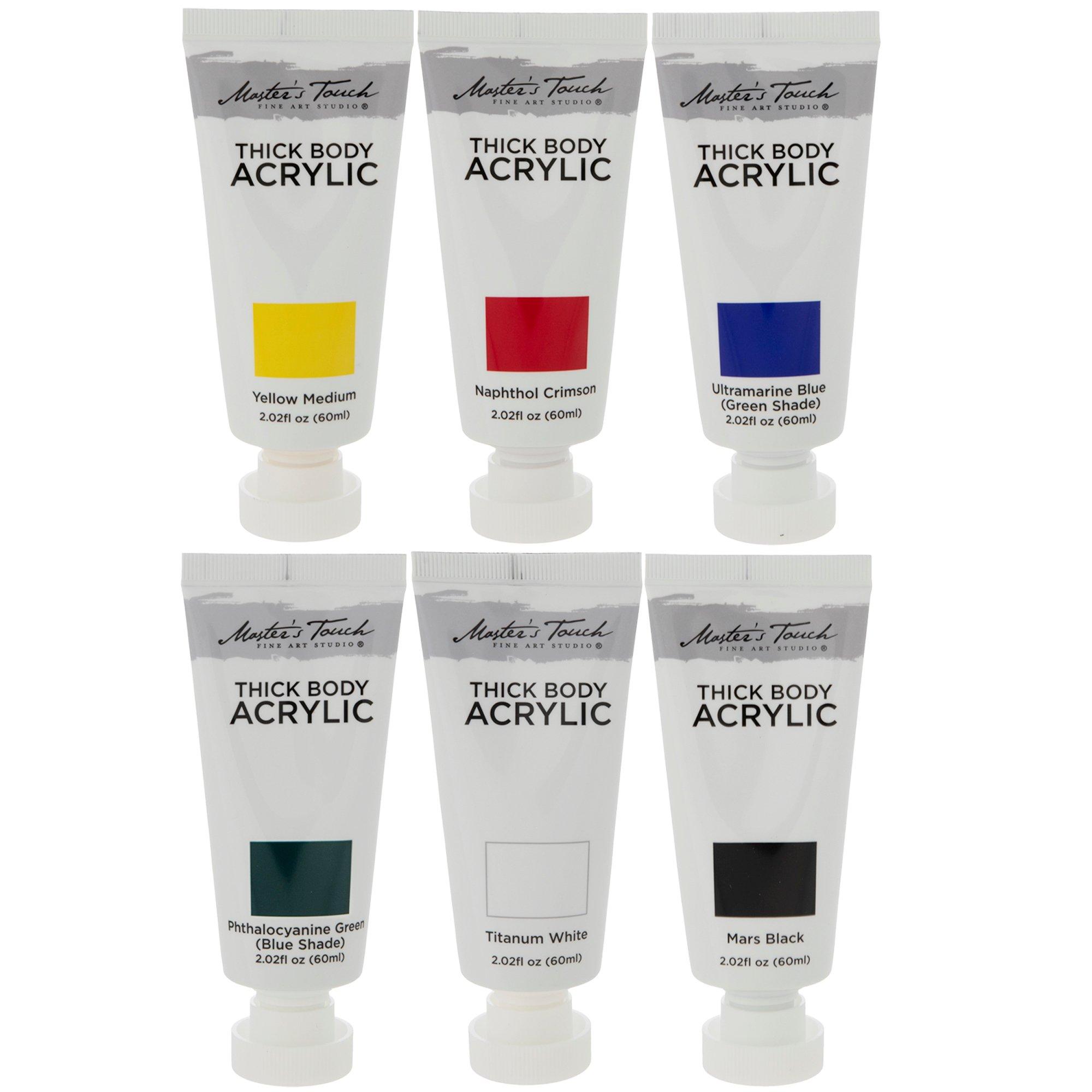 Master's Touch Thick Body Acrylic Paint - 6 Piece Set, Hobby Lobby