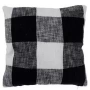 Black & White Buffalo Check Knit Pillow Cover