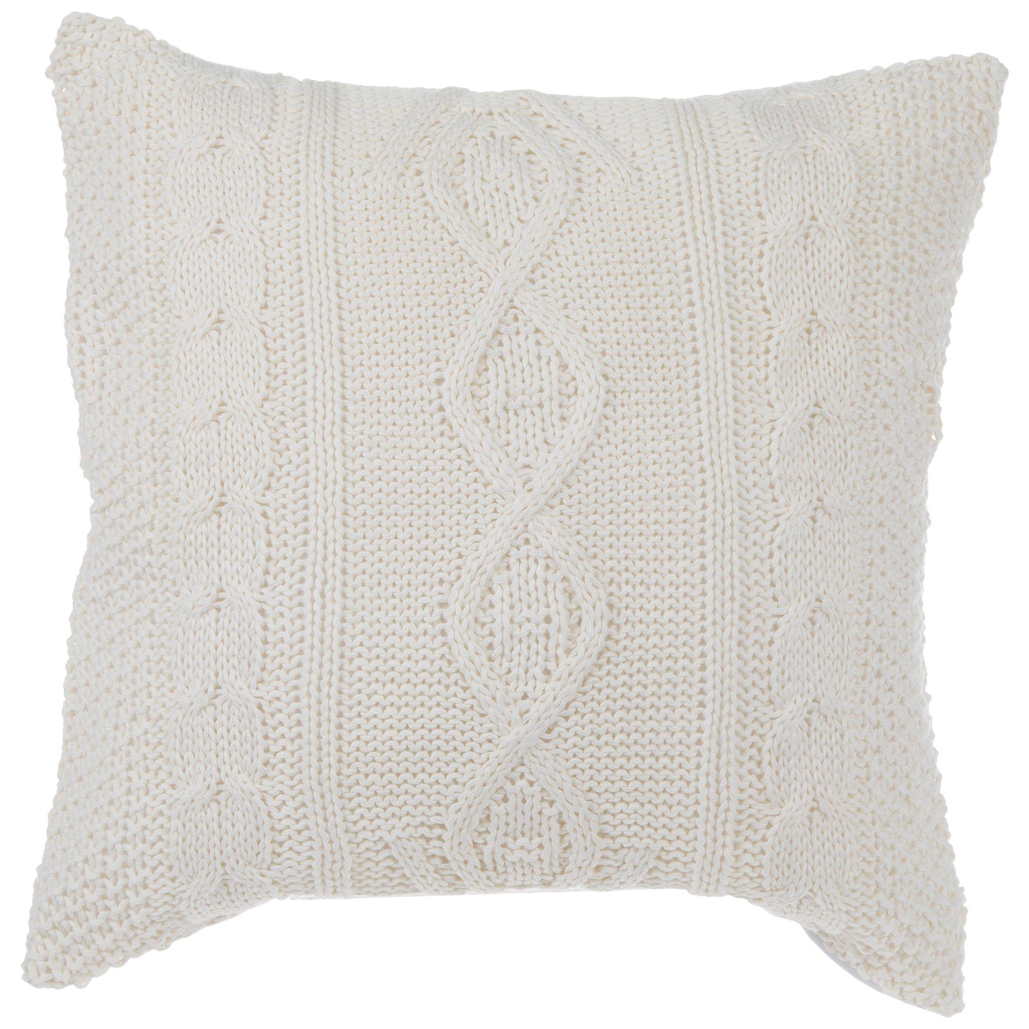 White Trellis Knit Pillow Cover Hobby Lobby 1834399