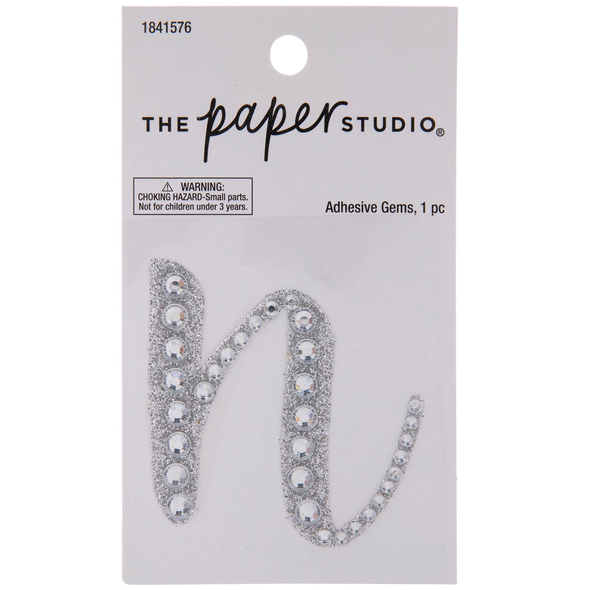 Silver Letter Glitter & Rhinestones Sticker Hobby Lobby 1841576
