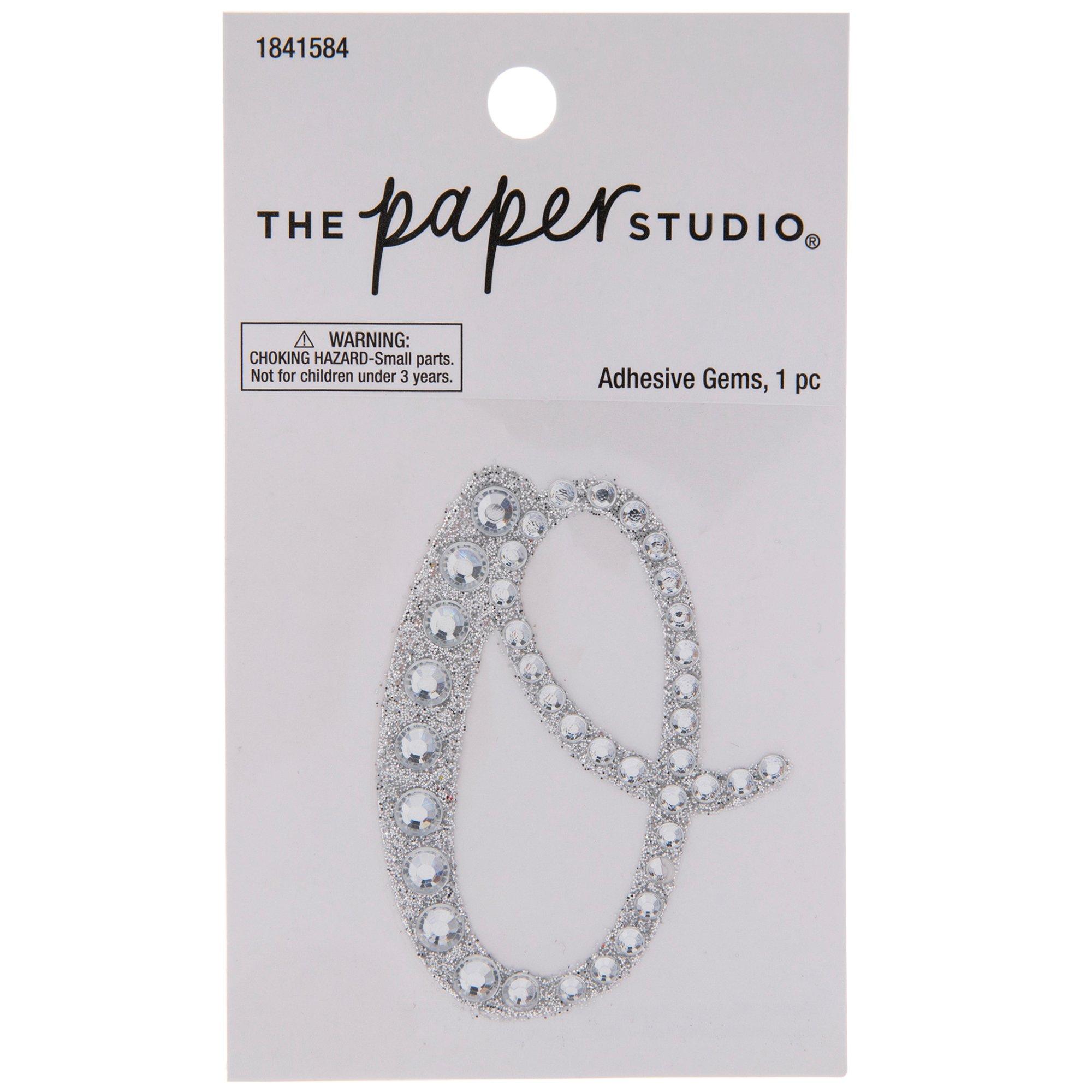Silver Letter Glitter & Rhinestones Sticker Hobby Lobby 1841584