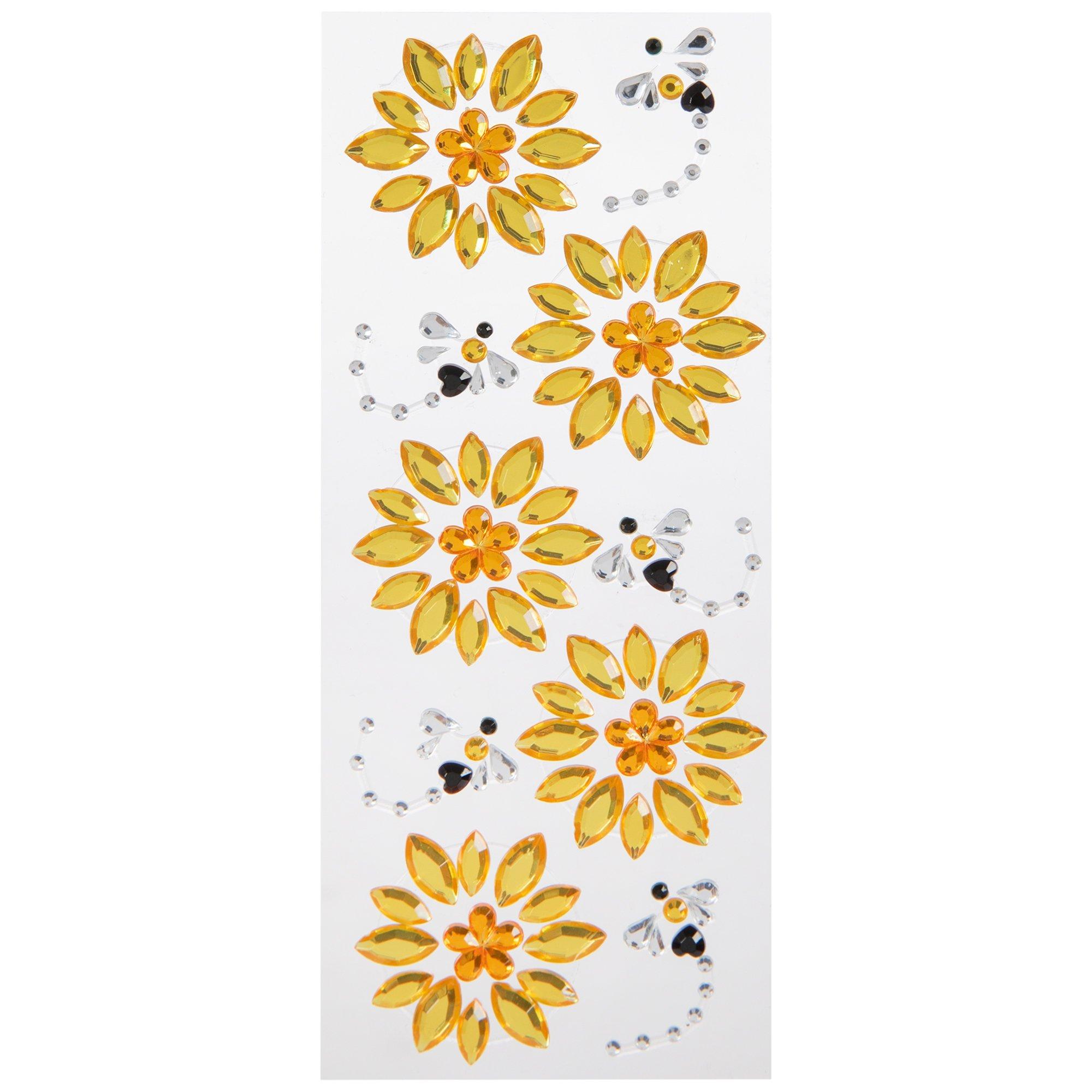 Sunflowers & Bees Rhinestone Stickers Hobby Lobby 1842152