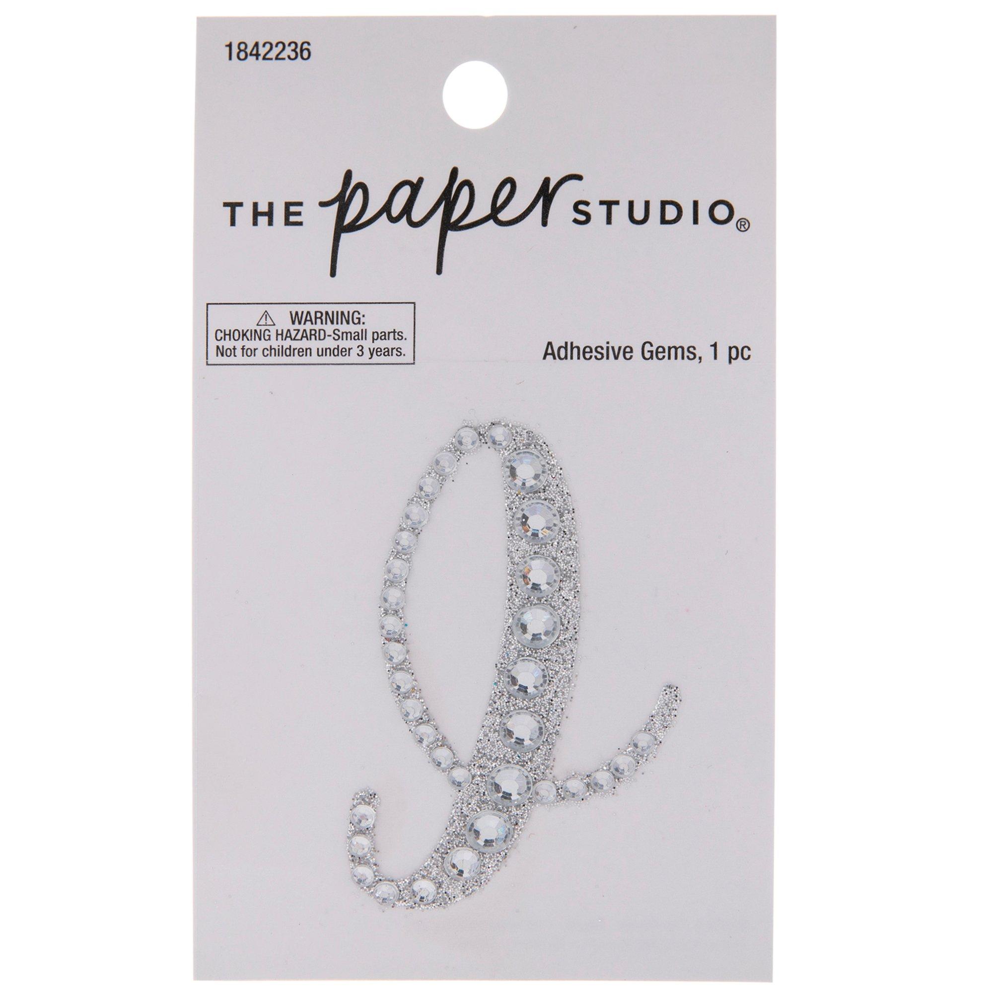 Silver Letter Glitter & Rhinestones Sticker Hobby Lobby 1842236