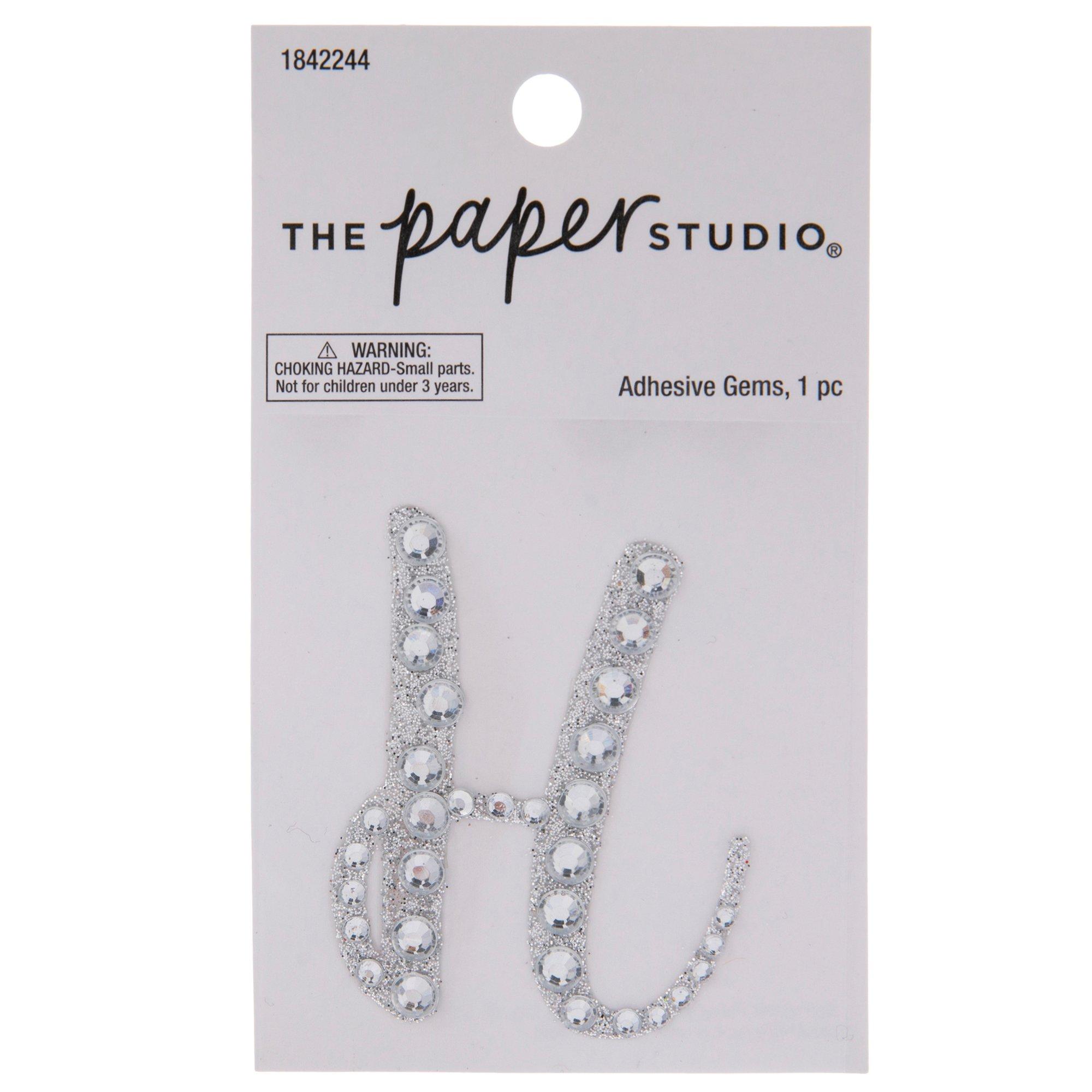 Silver Letter Glitter & Rhinestones Sticker Hobby Lobby 1842244