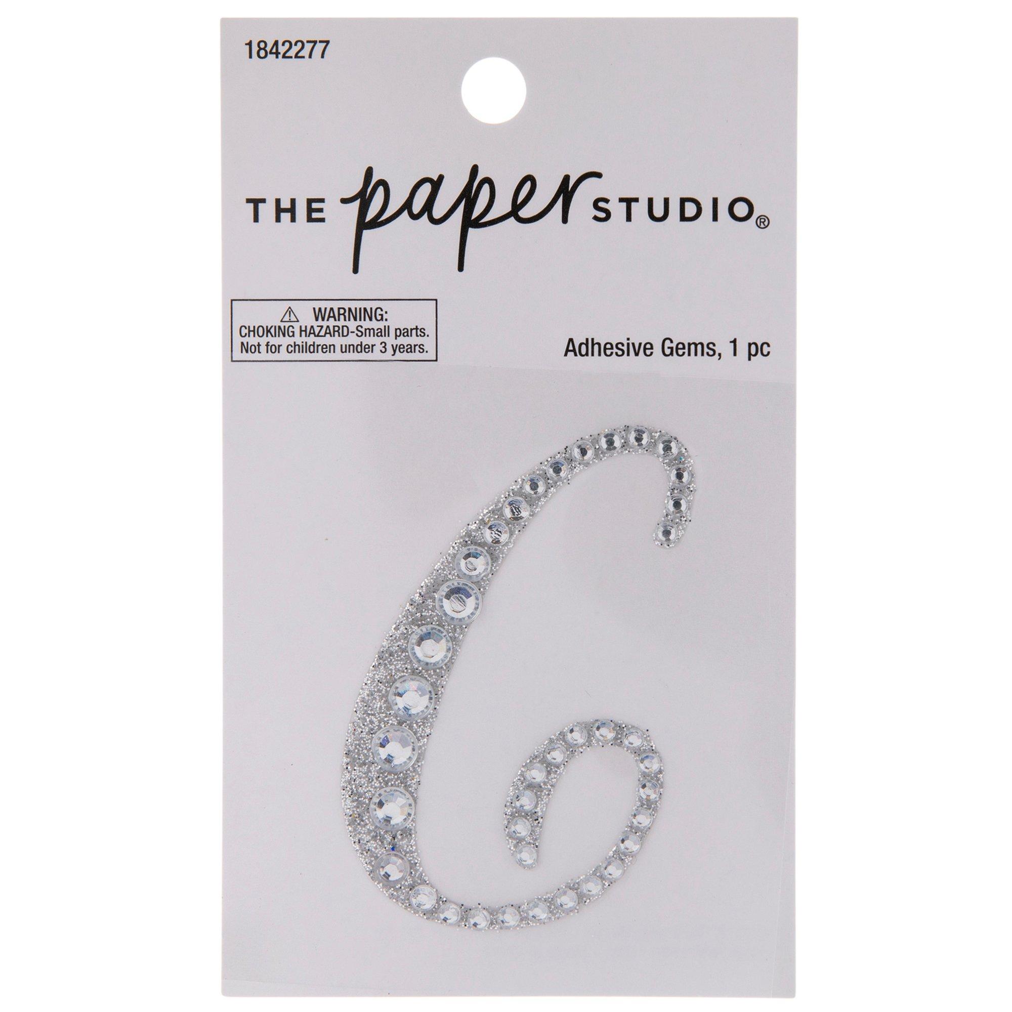 Silver Letter Glitter & Rhinestones Sticker Hobby Lobby 1842277