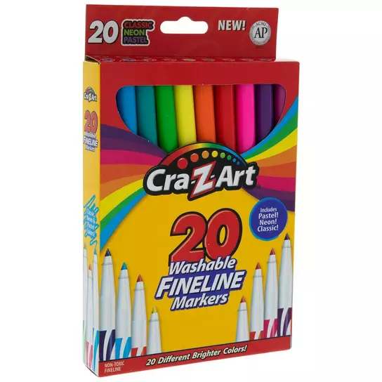 Cra-Z-Art Washable Fineline Markers - 20 Piece Set, Hobby Lobby