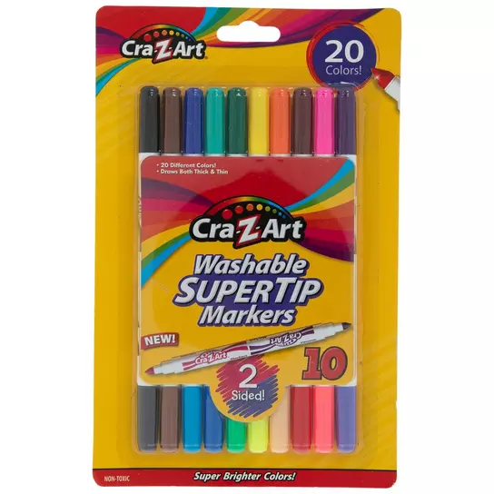 Cra-Z-Art Washable Super Tip Two-Sided Markers - 10 Piece Set, Hobby Lobby