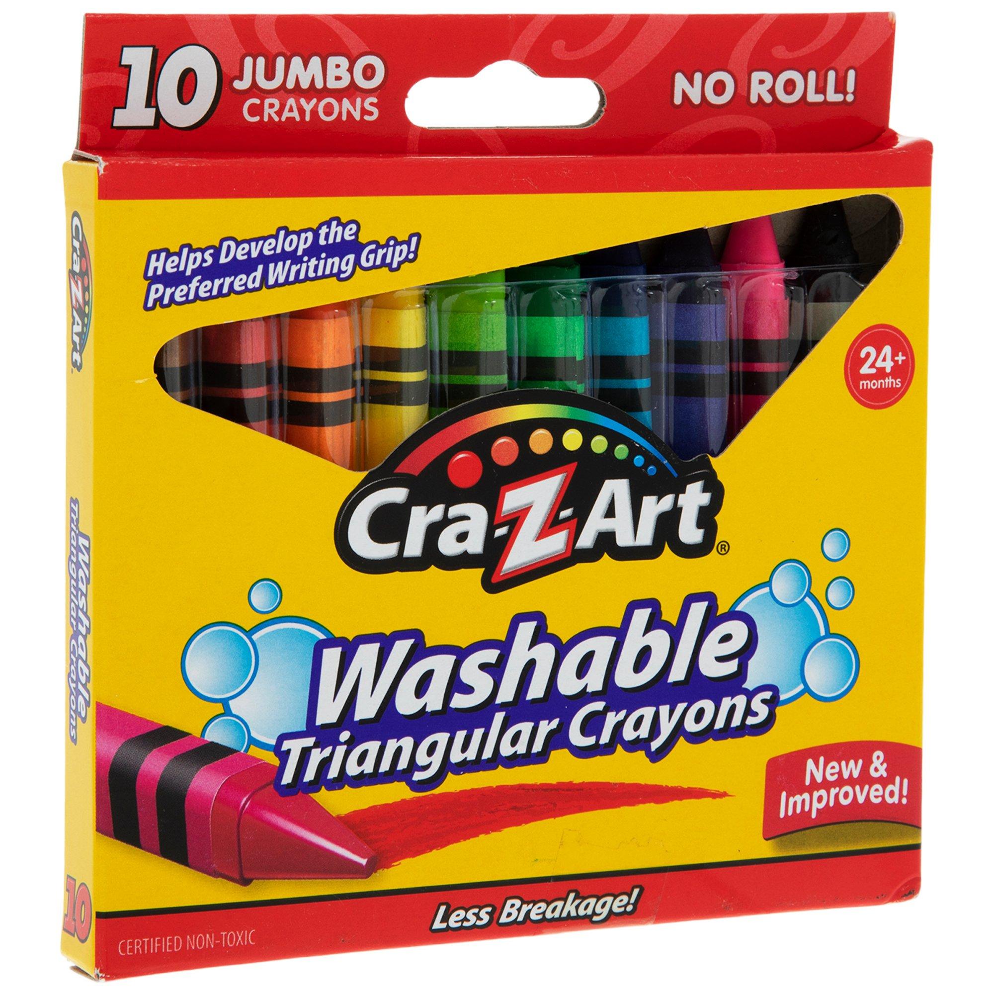 Cra-Z-Art Washable Triangle Crayons - 10 Piece Set