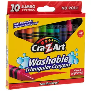 Hoffmaster Red Blue and Yellow Green Mini Triangular Double Tip Crayon - 2  count per pack 