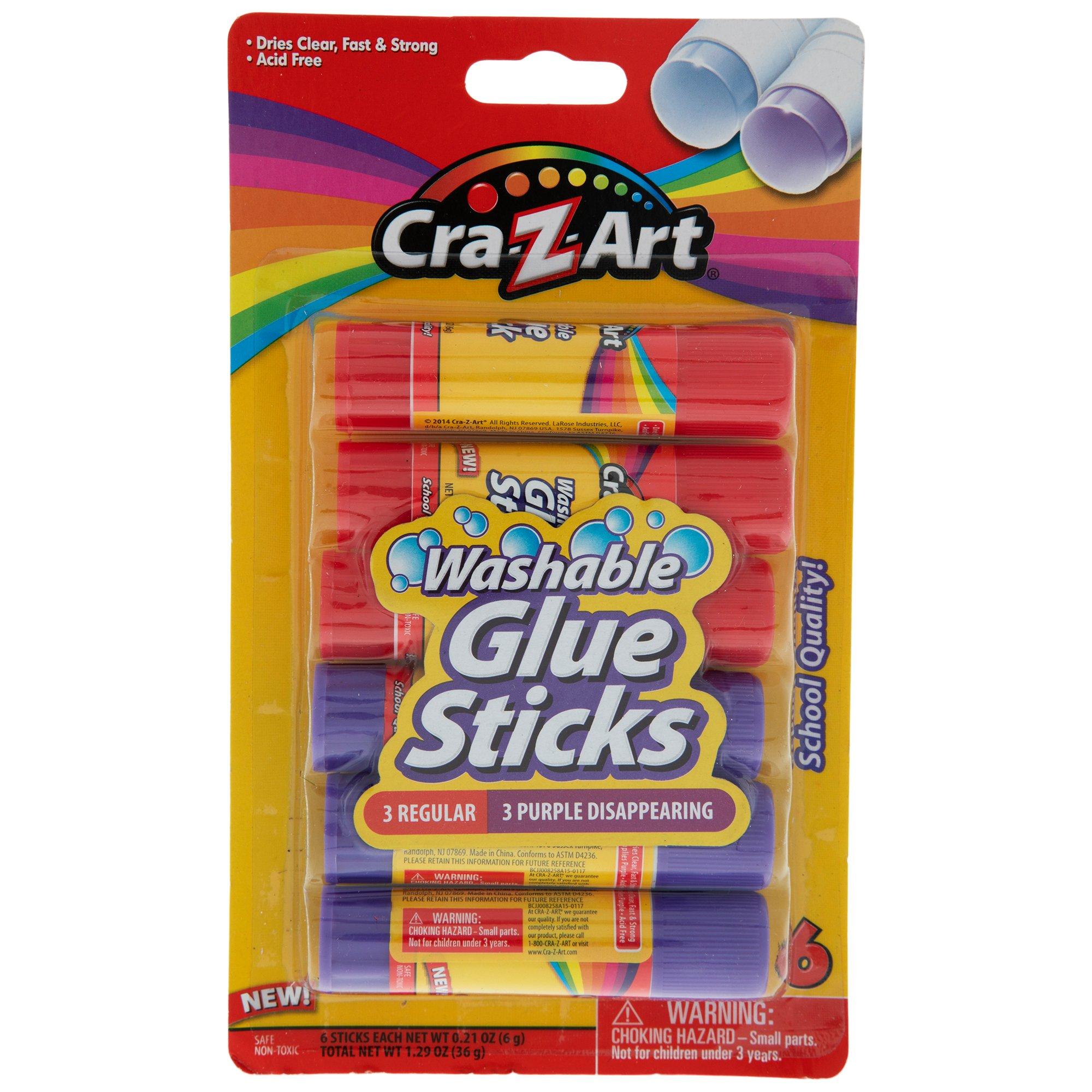 Cra-Z-Art Washable Jumbo School Glue Sticks, School Quality, 4 Count 