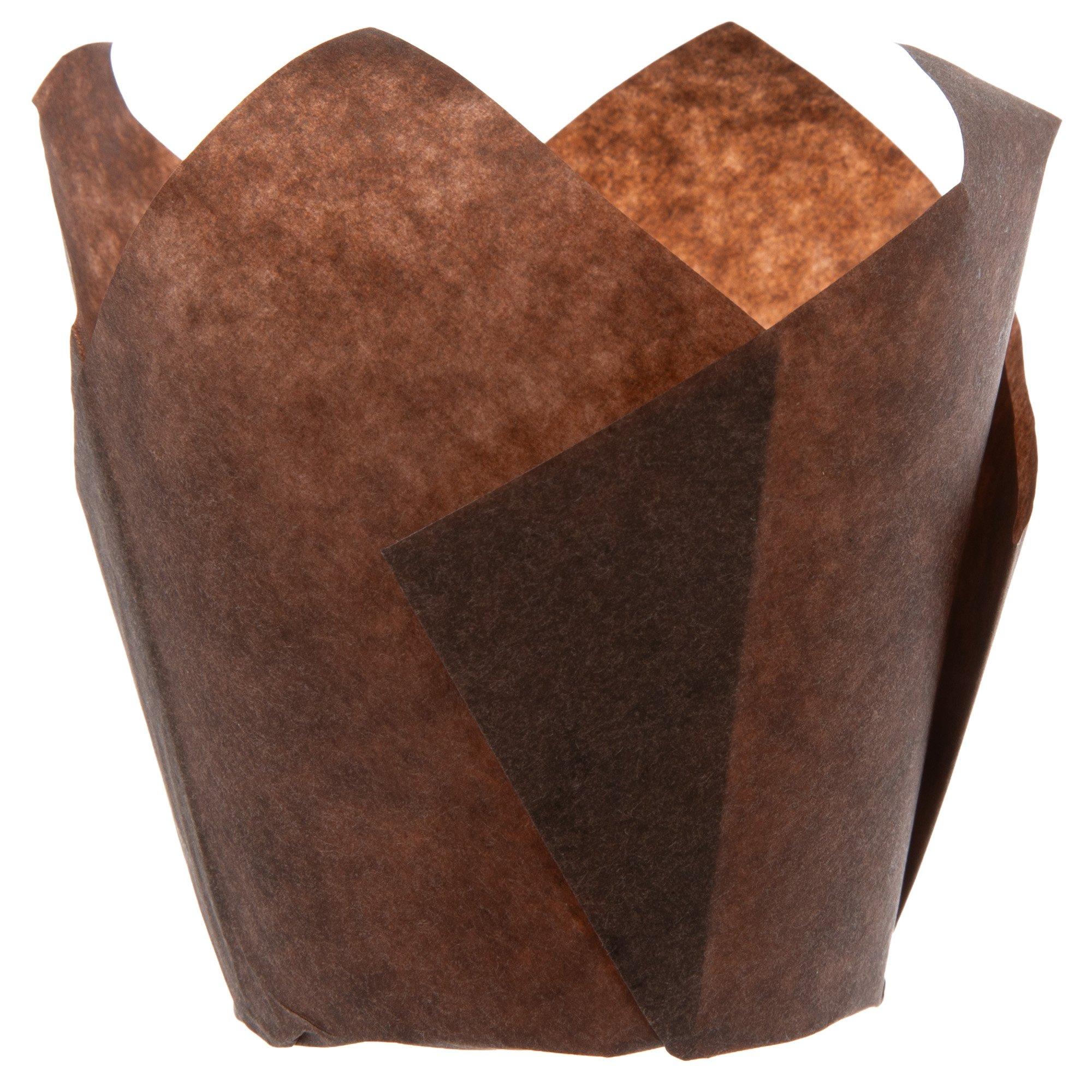 Brown Tulip Baking Cups view 1