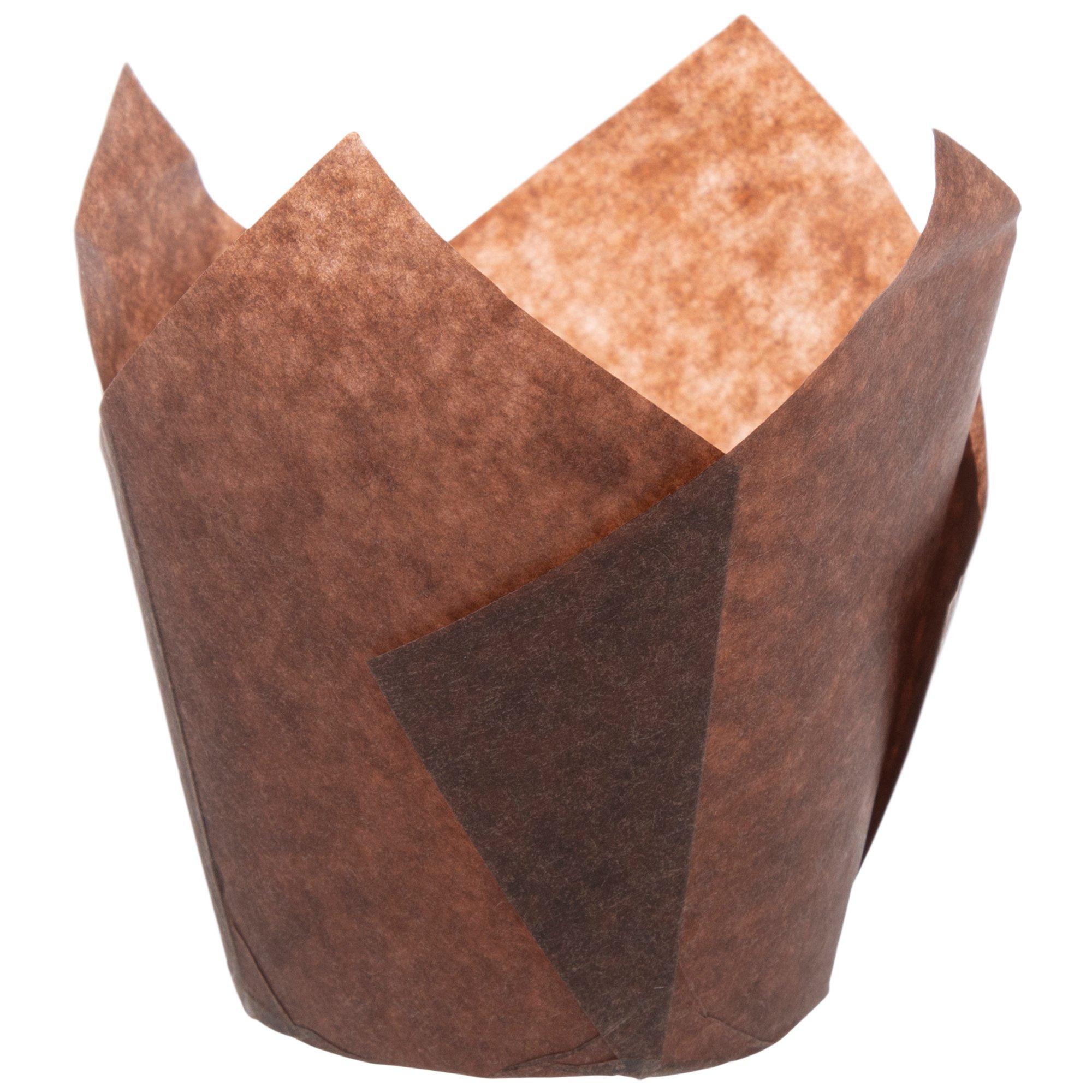 Brown Tulip Muffin Paper Cups - Cupcake liner