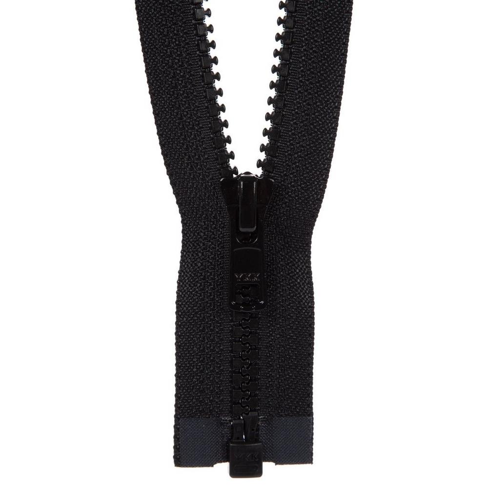Black Molded Separating YKK Zipper - 24