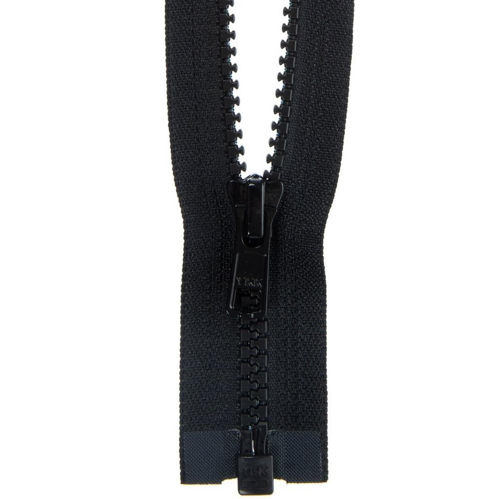 Black Molded Separating YKK Zipper - 30