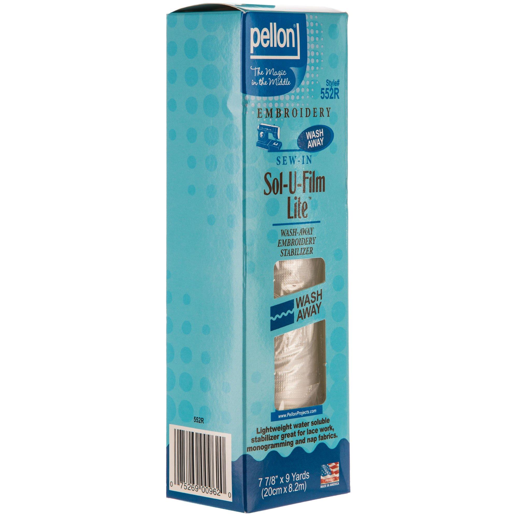 Pellon® Sol-U-Film™ Clear Wash Away Embroidery Stabilizer, 8'' x 9yd.