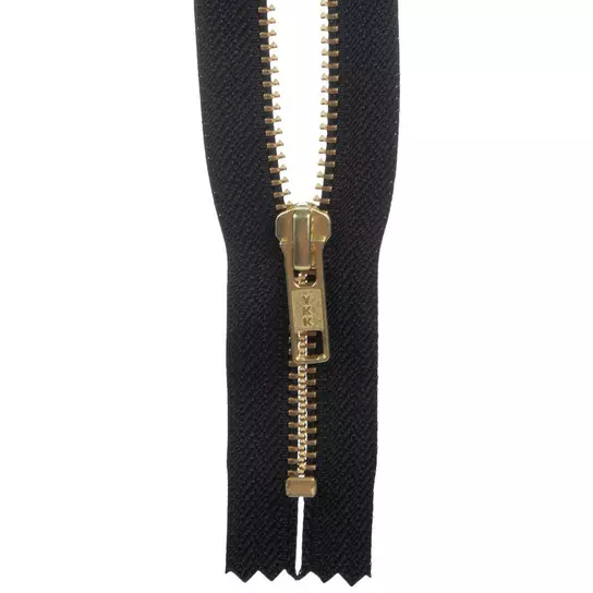 Black & Gold Fashion YKK Zipper - 7