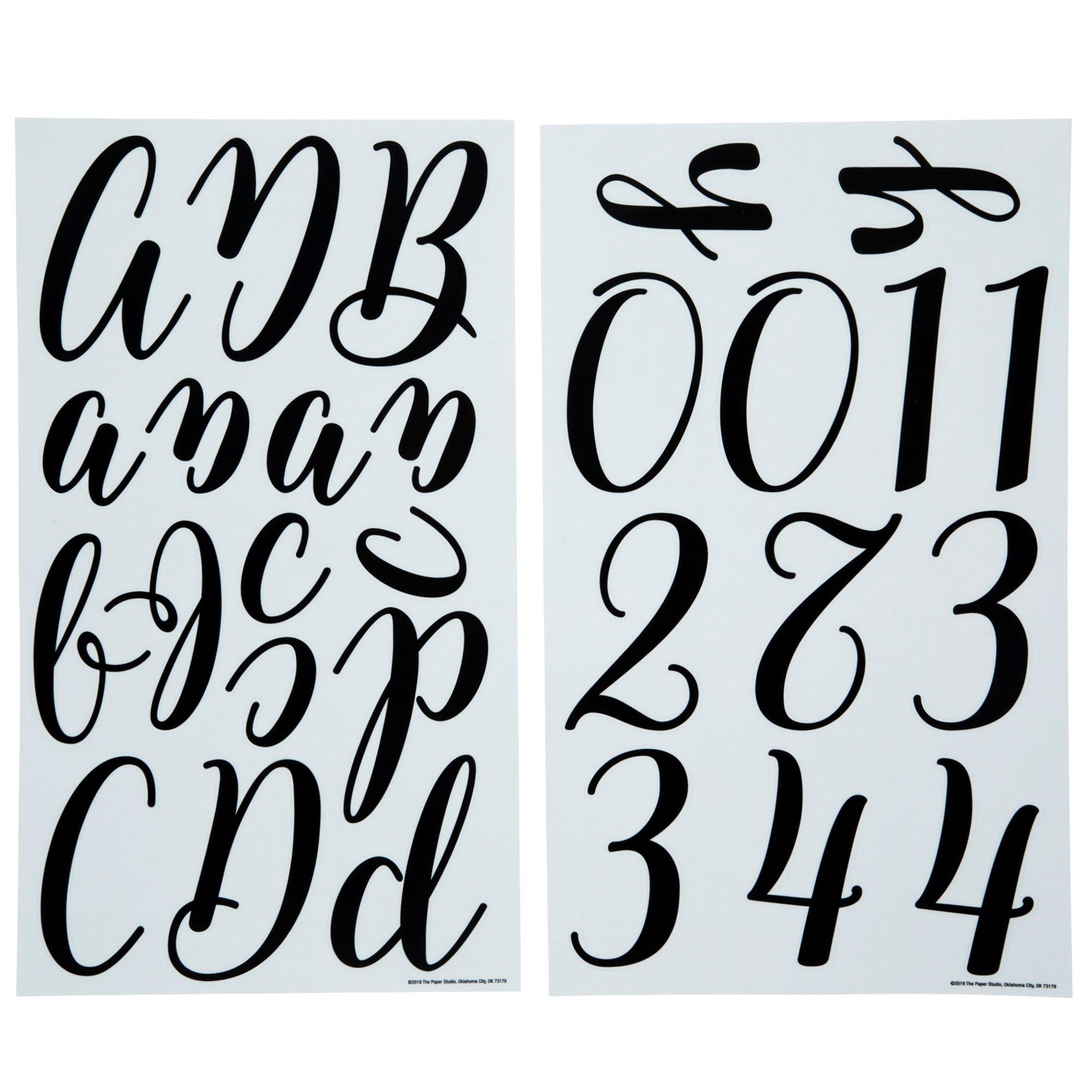 New Alphabet Scrapbook Stickers Letters Numbers Symbols Colors Autumn Colors