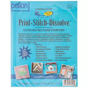 FSL Plus Sticky Self Adhesive Water Soluble Applique Embroidery & Quilting  Stabilizer Backing (8 x 8 50 Sheets)