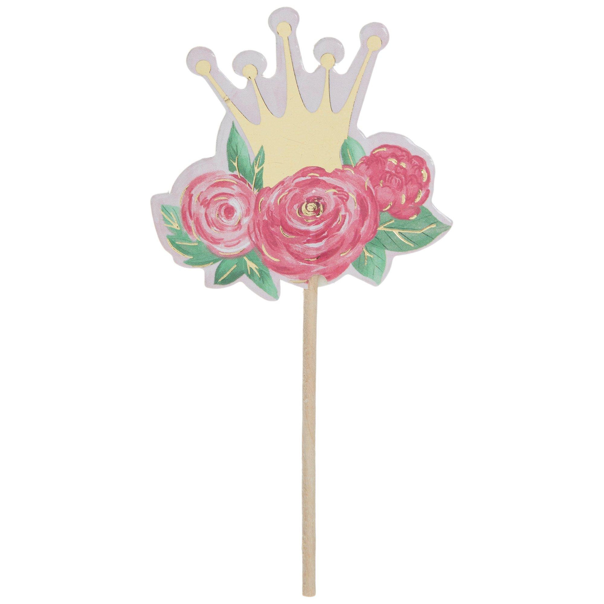 Crown & Flowers Cupcake Toppers Hobby Lobby 1848217
