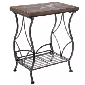Brown Metal Accent Table