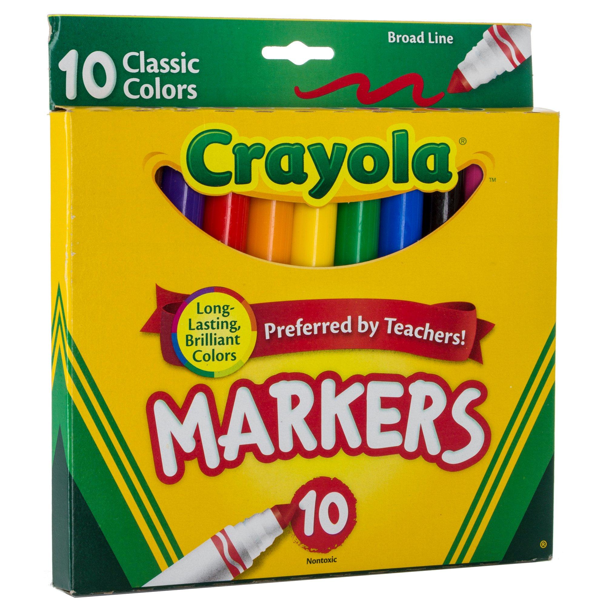 Crayola Fine Line Fabric Markers - 10 Piece Set, Hobby Lobby