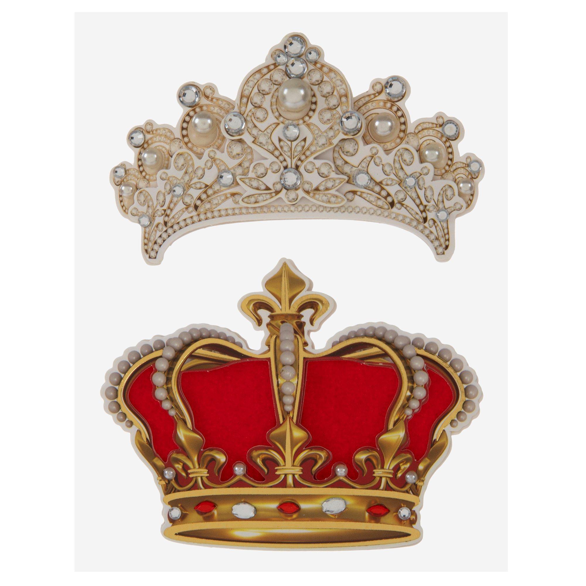 Crown & Tiara 3D Stickers Hobby Lobby 1854330