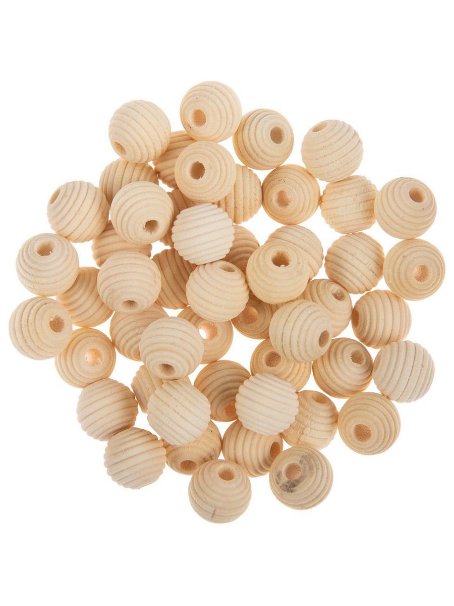 25 Unpainted Wooden Beehive Beads – 14x12mm, 4mm Hole, Macrame & Craft Use 5 thumbnail image