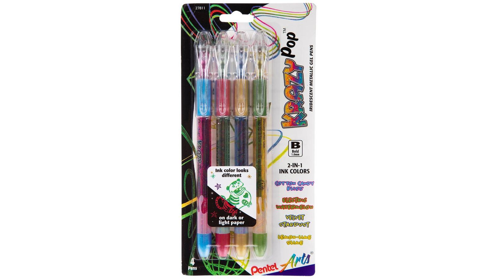 Krazy Pop Iridescent Metallic Gel Pens - 4 Piece Set | Hobby Lobby