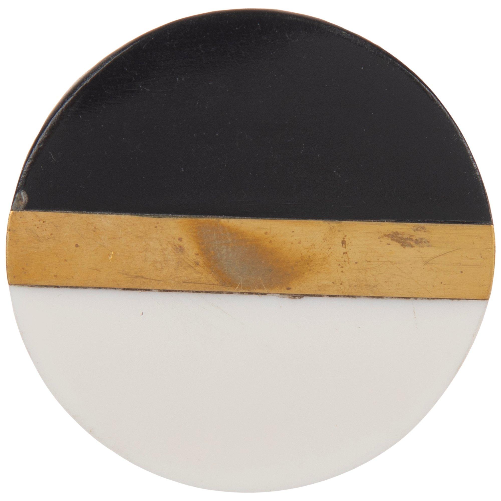 Black, White & Gold Round Knob Hobby Lobby 1859081