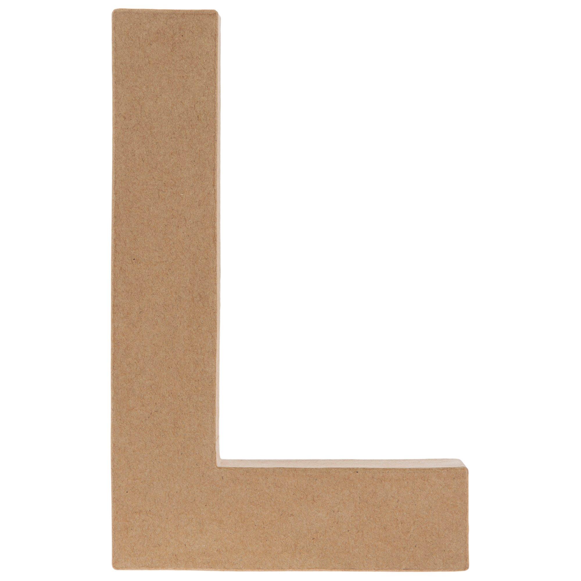 Creativ Lettre L Papier Mâché 20.5cm - Lettre 3D à Personnaliser | Peinture, Décopatch, Paillettes