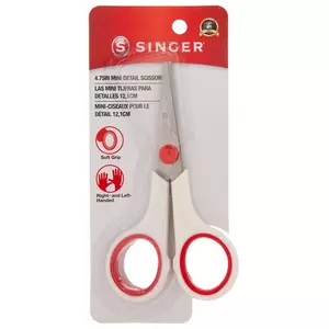 White & Red Mini Detail Scissors - 4.75"